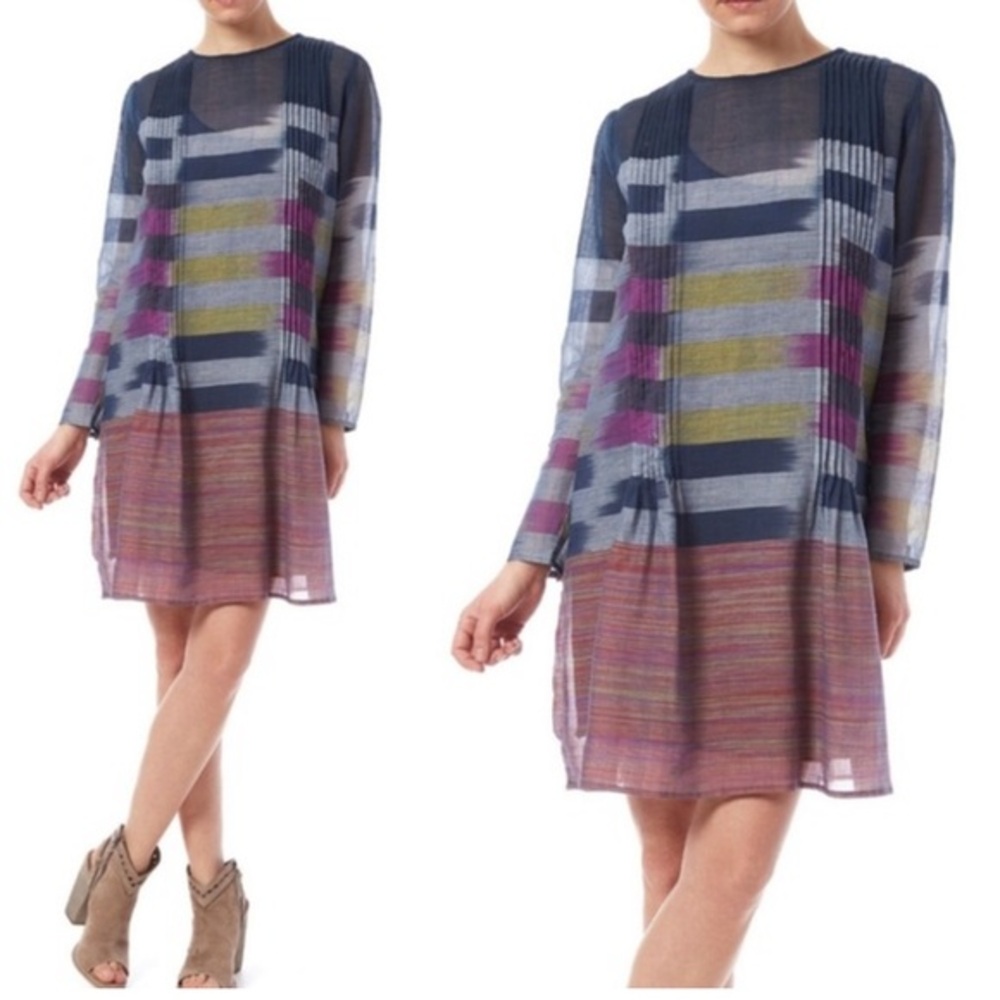 Anthropologie Multicolor Striped Mini Dress